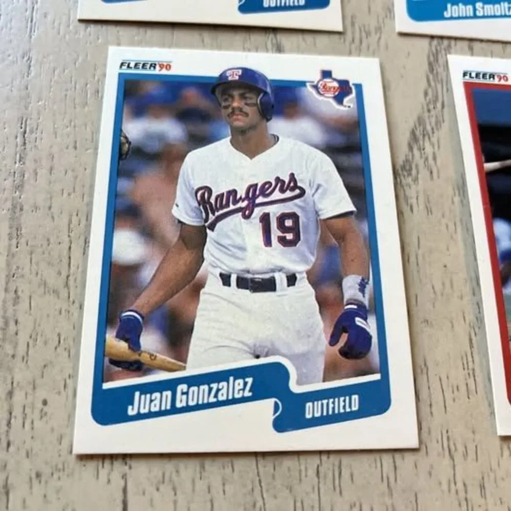 1990 Fleer M/M Lot of HOF’s, All Stars +2 Rookie Juan Gonzalez (9 Cards) Mint/NM